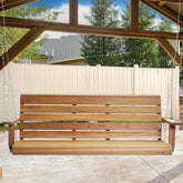 PS70-SW10 Premium Porch Swing | 6Ft Outdoor Furniture & Patio Swing | Handcrafted Western Red Cedar | Comfort Springs, Easy Assembly, Sustainable Outdoor Bench 80.5X 23x 24